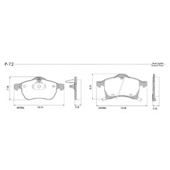 PASTILHA DIANTEIRA - SISTEMA TEVES : P72NA