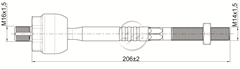 ARTICULAÇÃO AXIAL - DIREITO / ESQUERDO - HIDRÁULICO : BA8496